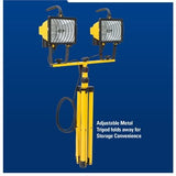 Arlec 1000W 3Globes Indoor/Outdoor Halogen Worklight With Tripod/Waterproof - TheITmart