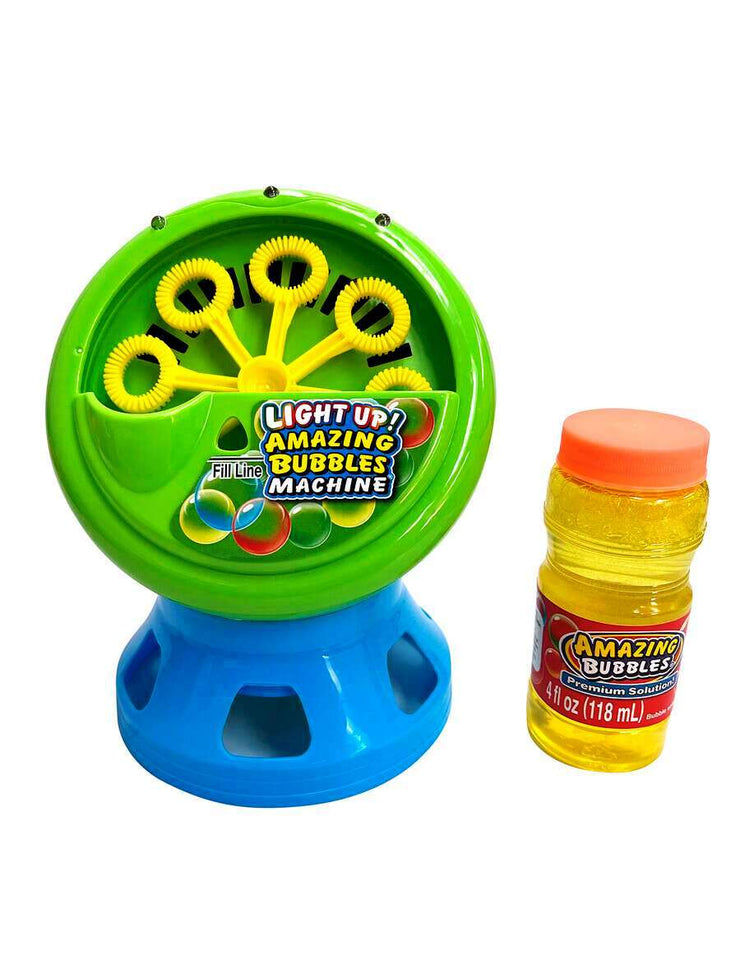 Light Up! Amazing Bubbles Machine / 3 Different Colour Lights Suitable for Age 3+ Years