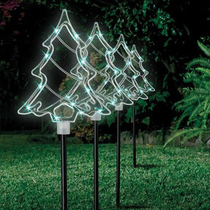 Lytworx 50cm Green Tree Solar Stake Lights - 4 Pack