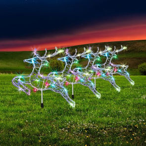 Lytworx Tech-IQ Colour Changing Reindeers Stakes 4pk