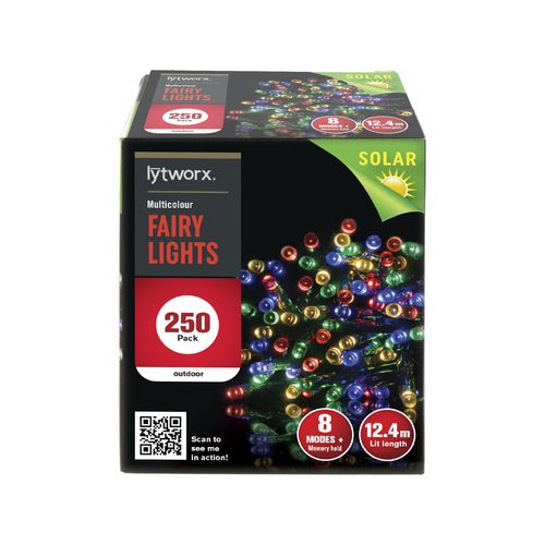 Lytworx Solar 250 LED Fairy Lights / 8 Mode Functions