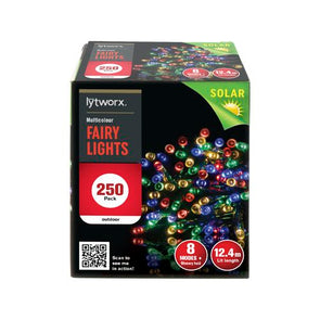 Lytworx Solar 250 LED Fairy Lights / 8 Mode Functions