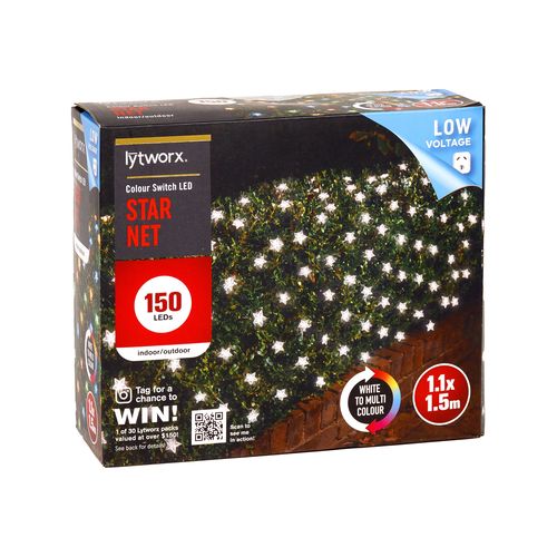 Lytworx 150 LED Colour Switch Star Net Light/1.1m x 1.5m Net Size - TheITmart