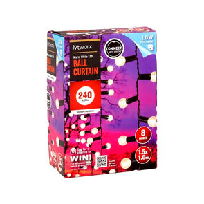 Lytworx 240 LED Warm White Ball Curtain Lights