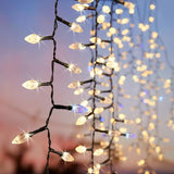 Lytworx 288 LED Warm White And Blue Cluster Icicle Lights - TheITmart