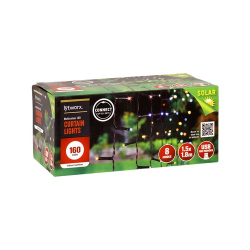 Lytworx 160 LED Muticolour Curtain Lights / 67017 - TheITmart
