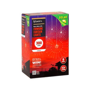 Lytworx 300 LED Warm White Solar Firework Curtain Lights