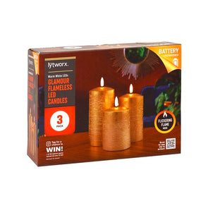 Lytworx Flameless LED Candles - 3 Pack