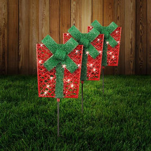 Lytworx Solar Gift Box Stake Lights - 3 Pack