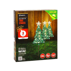 Lytworx 40cm Solar Tree Stake Lights - 3 Pack