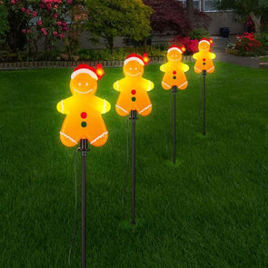 Lytworx Solar Gingerbread Man Stake Lights - 4 Pack