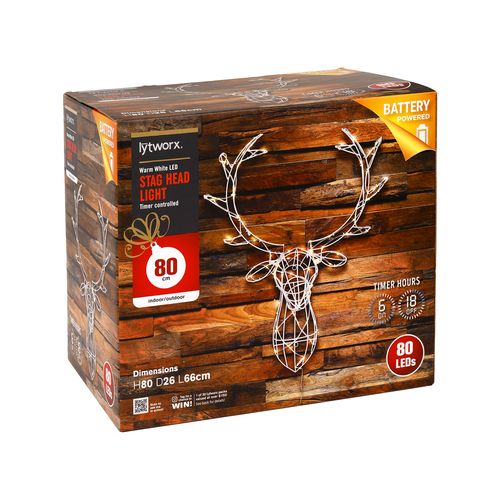 Lytworx Battery Warm White Stag Head Light