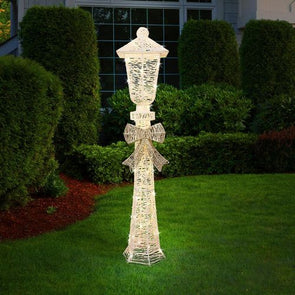 Lytworx 1.1m 70 LED Warm White Glitter Twine Lamp Post - Indoor/Outdoor