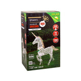 Festive Xmas Lytworx 100cm 70 Cool White LED Solar Unicorn Statue