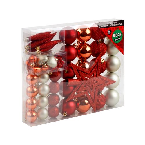 Shatterproof Christmas Decoration 50 pack/Multiple Designs