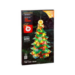 Lytworx 44cm x 23cm Battery Powered 20 LED Warm White Tree Pendant