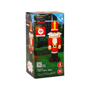 Lytworx 1.2m Low Voltage Festive Inflatable Nutcracker/Suitable for indoor & outdoor