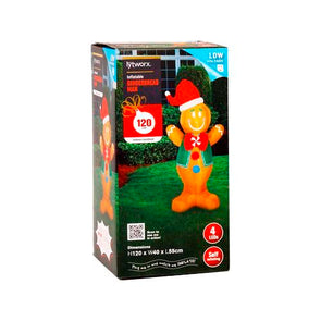 Lytworx Low Voltage 1.2m Inflatable Gingerbread Man/Suitable indoor/outdoor