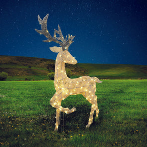 Lytworx 1.2m 180 Warm White LED Solar Kicking Reindeer