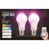 Mirabella 9W 800lm RGB & White Genio Smart Wi-Fi Glass LED ES Light Globe - 2 Pack