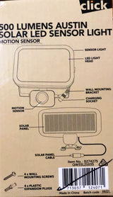Click 500 Lumens Austing Solar LED Sensor Light