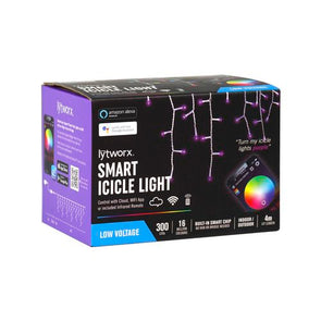 Lytworx 4m 300 Colour Changing LED Smart Icicle Lights with Built-in Smart Chip