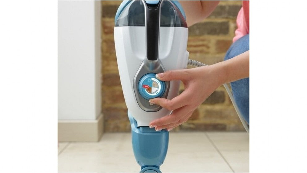 BLACK+DECKER 15-in-1 Steam Mop with SteaMitt /  White & Blue