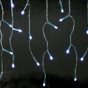 Christmas 400 LED Cool White Solar Icicle Lights /Rechargeable