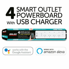 Arlec Grid Connect Smart 4 Outlet Powerboard PB89HA - White