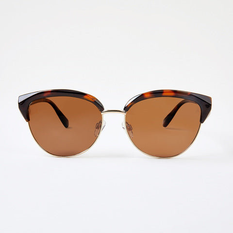 Anko Classic Retro Frame Polarised Sunglasses-Grey Trt & Tort,No Size