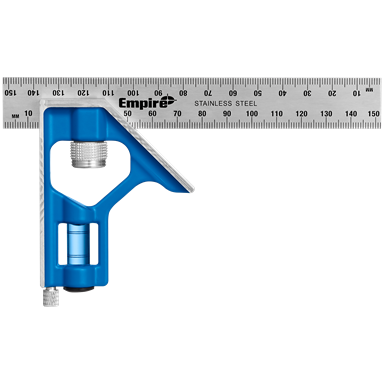 Empire 150mm True Blue Combination Square / Silver – TheITmart