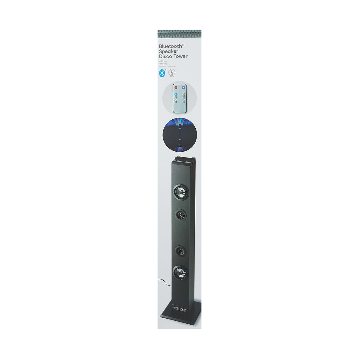 Black Bluetooth Speaker Disco Tower with Remote - TheITmart