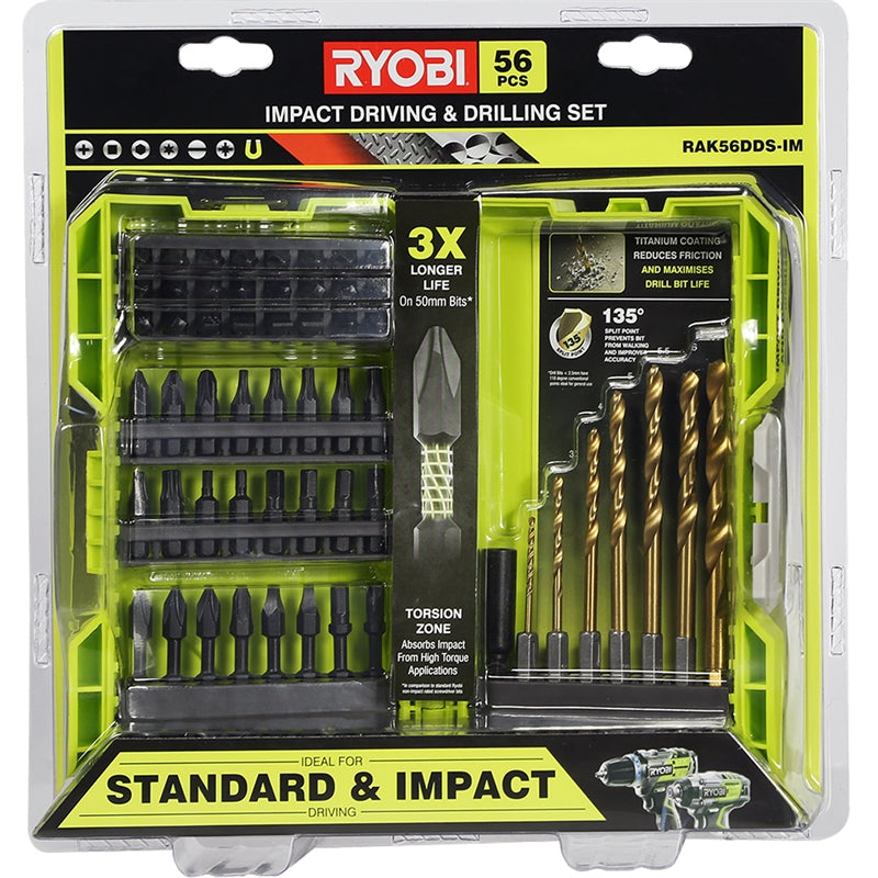 Impact Drill Ryobi Drill Piece Set RYOBI Impact Rated Screwdriver
