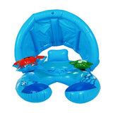 92cm Inflatable Adult and Infant Float With Canopy - Blue