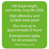 Arlec 10m Cool White Solar Powered Thin LED Rope Light - TheITmart