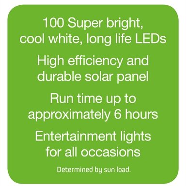Arlec 10m Cool White Solar Powered Thin LED Rope Light - TheITmart