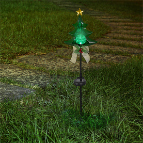 Click Festive Xmas Tree Solar LED Stake Light