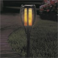 Lytworx 59cm Solar Tiki Torch With Flameless LED Candle - Warm White