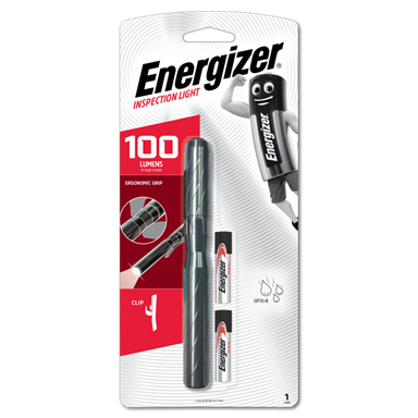 Energizer 100 Lumen Metal Inspection Light LED Torch Colour Silver