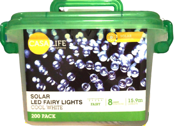 Solar LED Fairy Lights  Cool White - 200 Pack