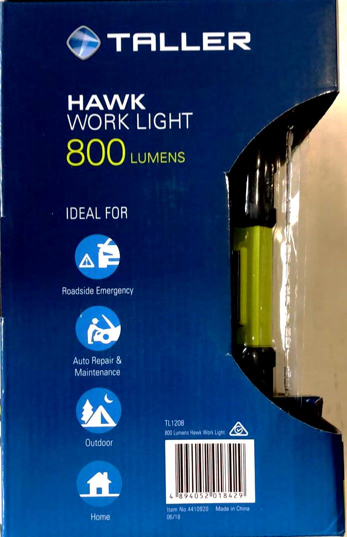 Taller 800 Lumens Hawk Work Light / 4 COB LEDs - TheITmart