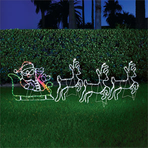 Lytworx 2.5m Santa Sleigh Reindeer Rope Light Silhouette
