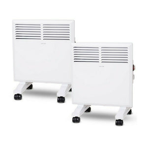 2 Pack Goldair 1000W Panel Heater/2 Heat Settings/Adjust Thermostat/Overheat Pro