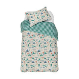 Camping Reversible Quilt Cover Set - Single Bed/ Printed Exclusive Design