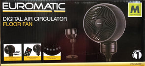 Euromatic 24cm Digital Air Circulator Fan/ Remote Control/ Digital Timer