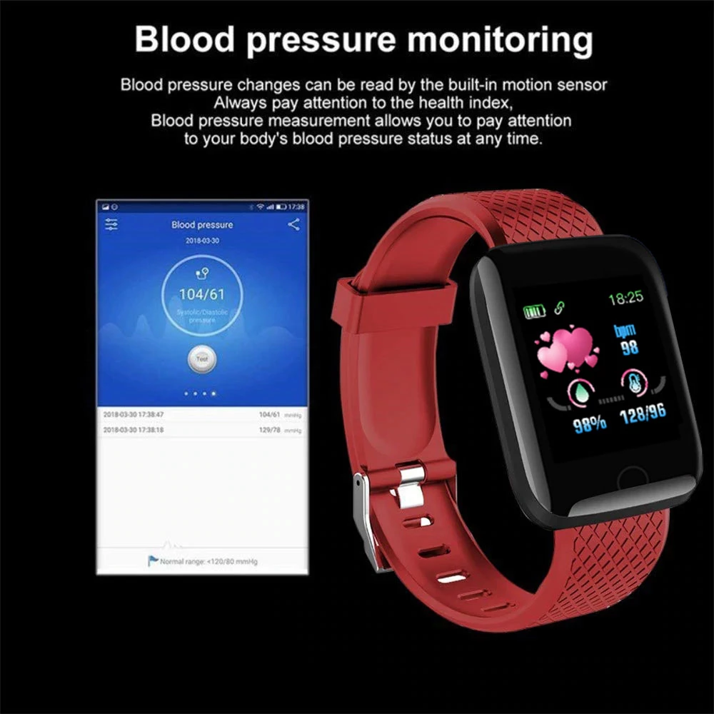 D13 Smart Watches Heart Rate 116 Plus Smart Touch Watch Wristband Sports Watches Smart Band Men Women Smartwatch For Android - TheITmart