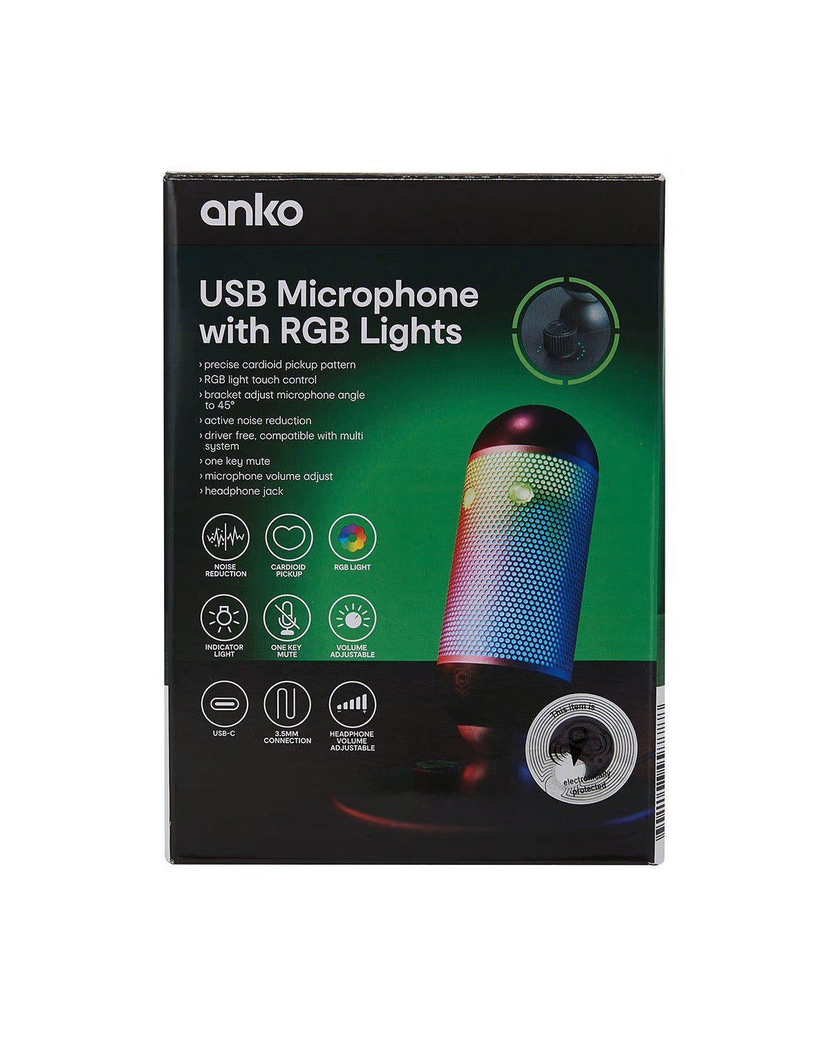 RGB Cardioid Microphone/Perfect for Podcasting, Gaming, Live streaming