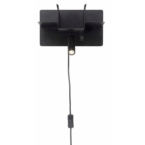 Brilliant Black Boyd DIY LED Wall Light Shelf Lamp -20989/06