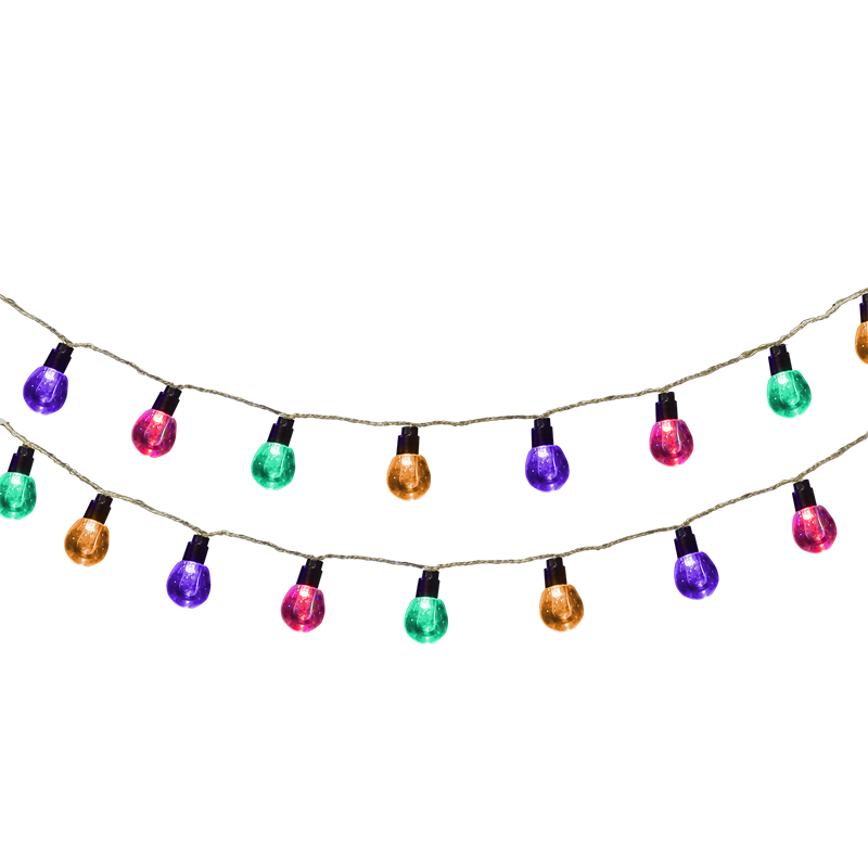 Festive Warm White/Multi-Colour Acrylic Ball LED String Lights - 100 Pack - TheITmart