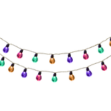 Festive Warm White/Multi-Colour Acrylic Ball LED String Lights - 100 Pack - TheITmart